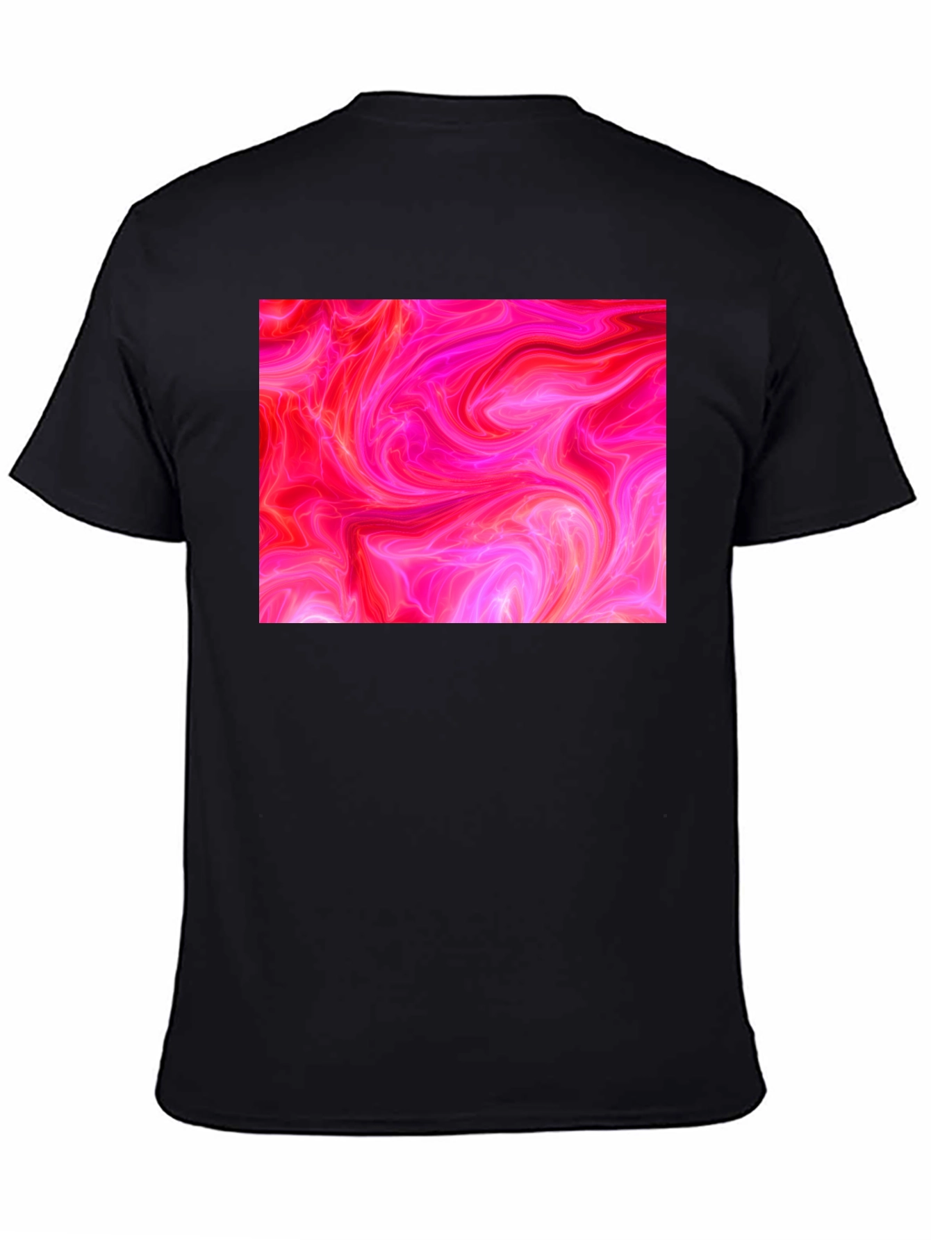 Abstract Pink Swirl Graphic Tee - Modern Style
