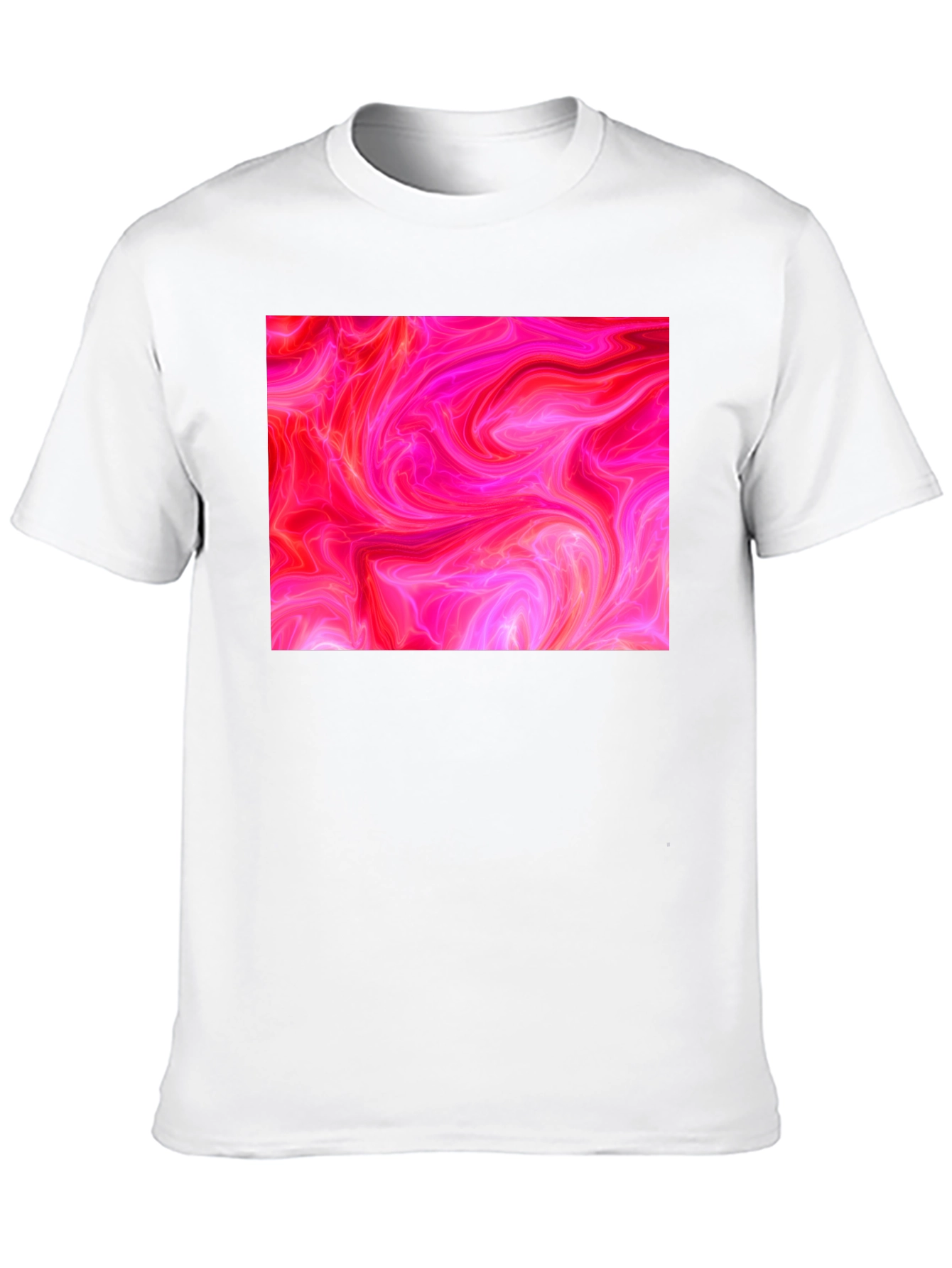 Abstract Pink Swirl Graphic Tee - Modern Style