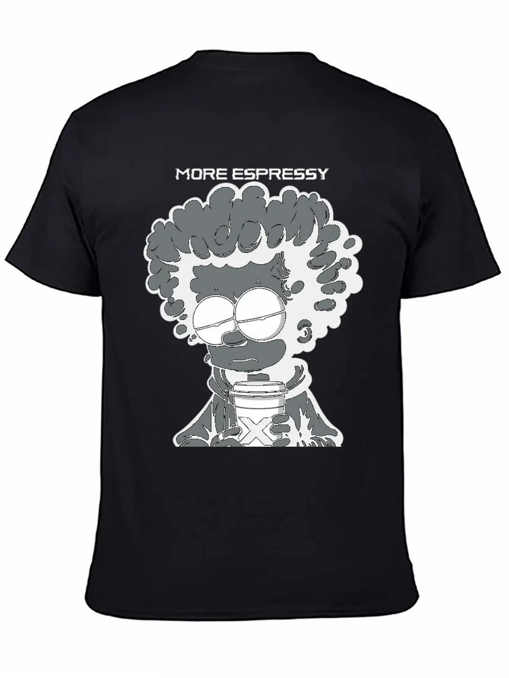 "More Espressy Less Depressy" By ART1SAN Basic Graphic T-Shirt – Daily Comfort In Soft Cotton
