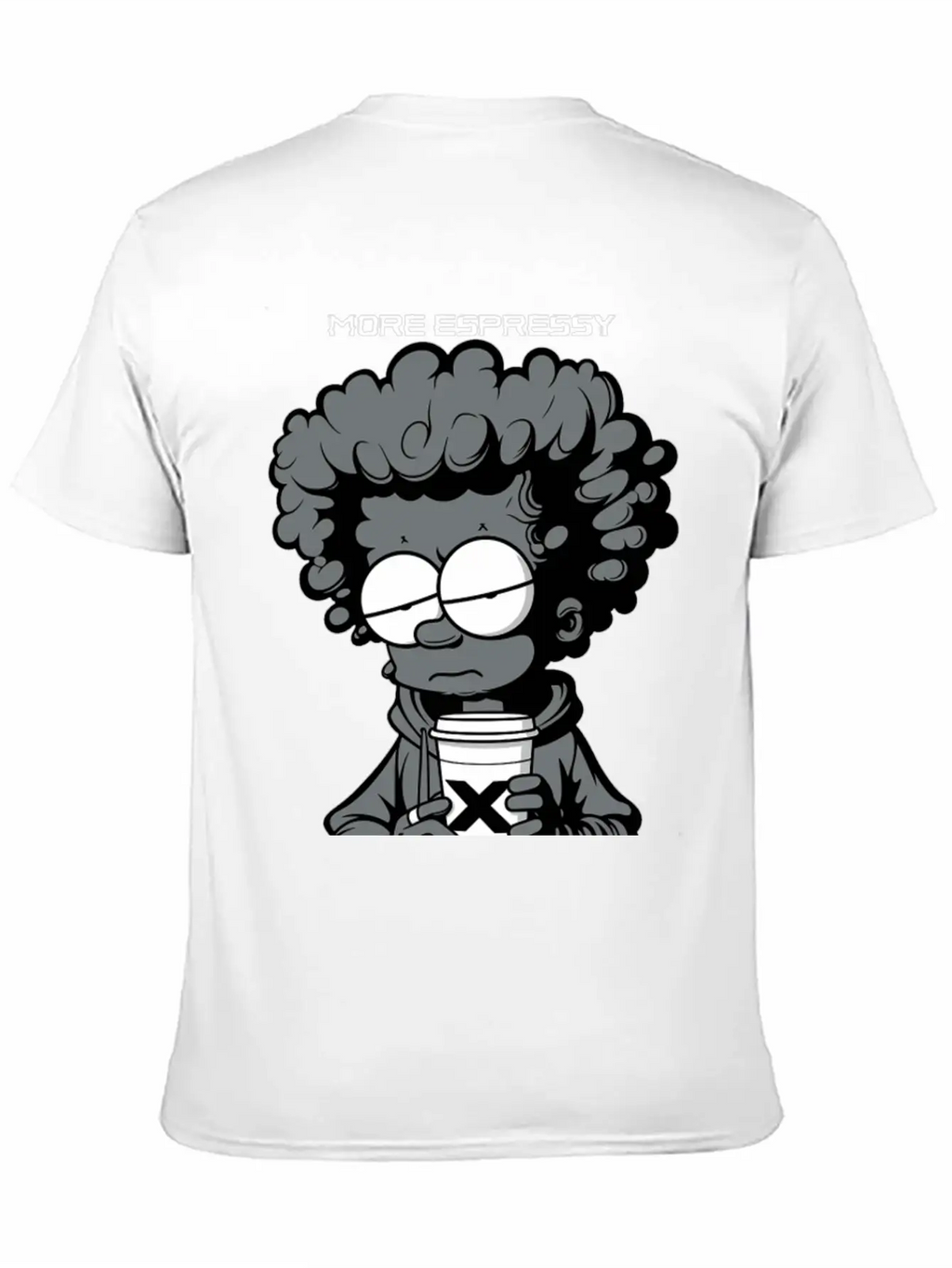 "More Espressy Less Depressy" By ART1SAN Basic Graphic T-Shirt – Daily Comfort In Soft Cotton