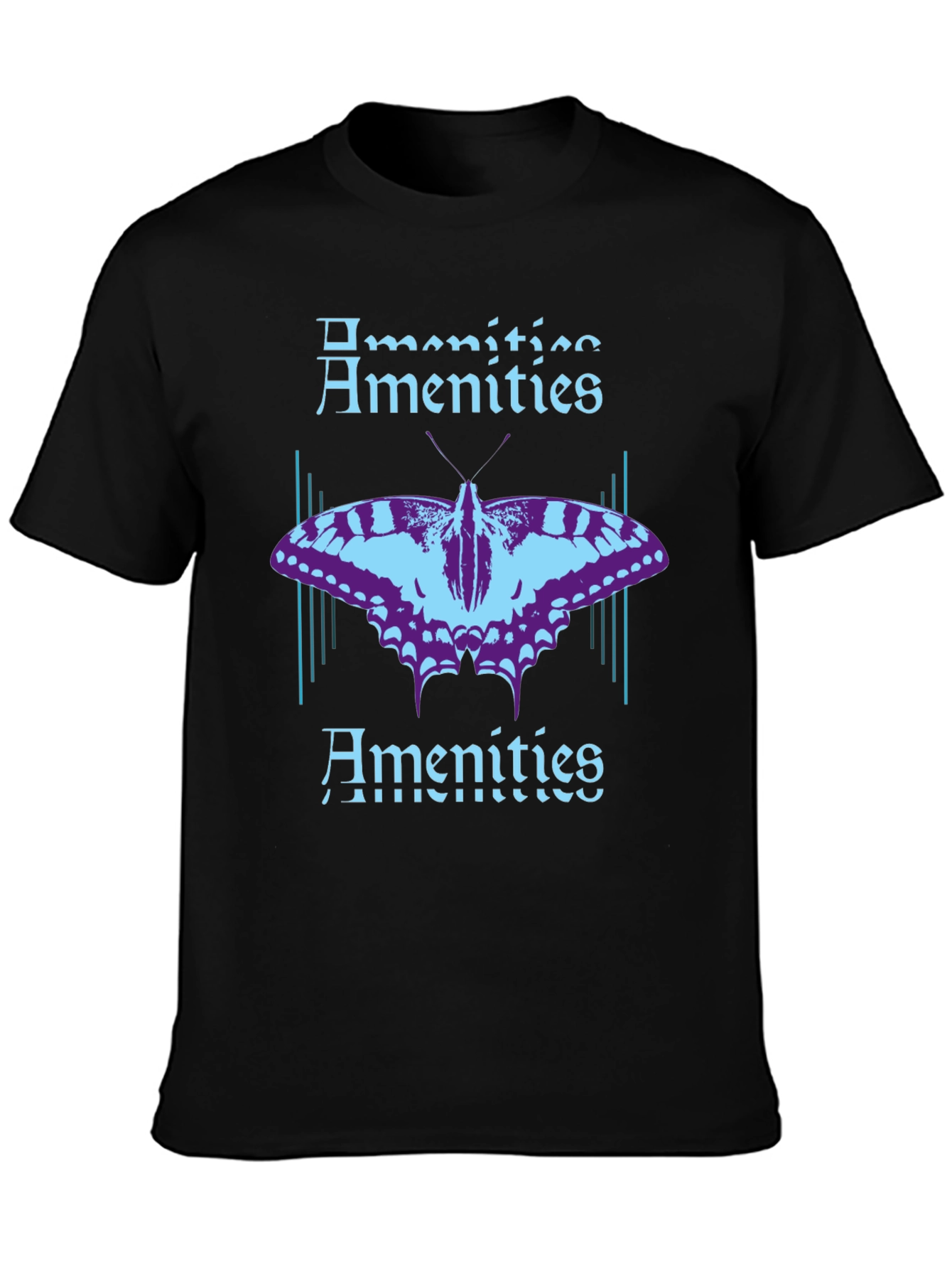 Amenities Butterfly Graphic T-Shirt - Black