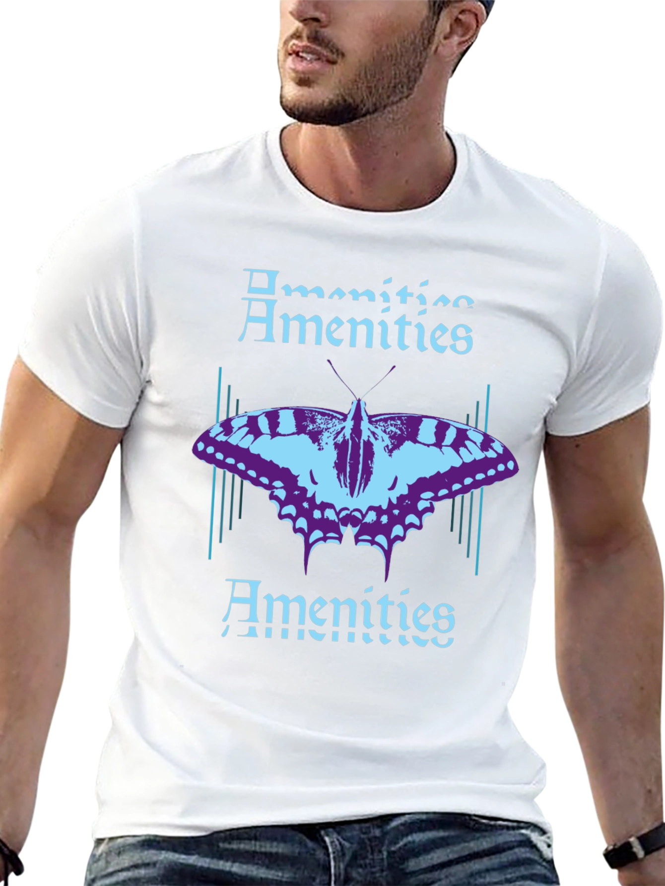 Amenities Butterfly Graphic T-Shirt - Black