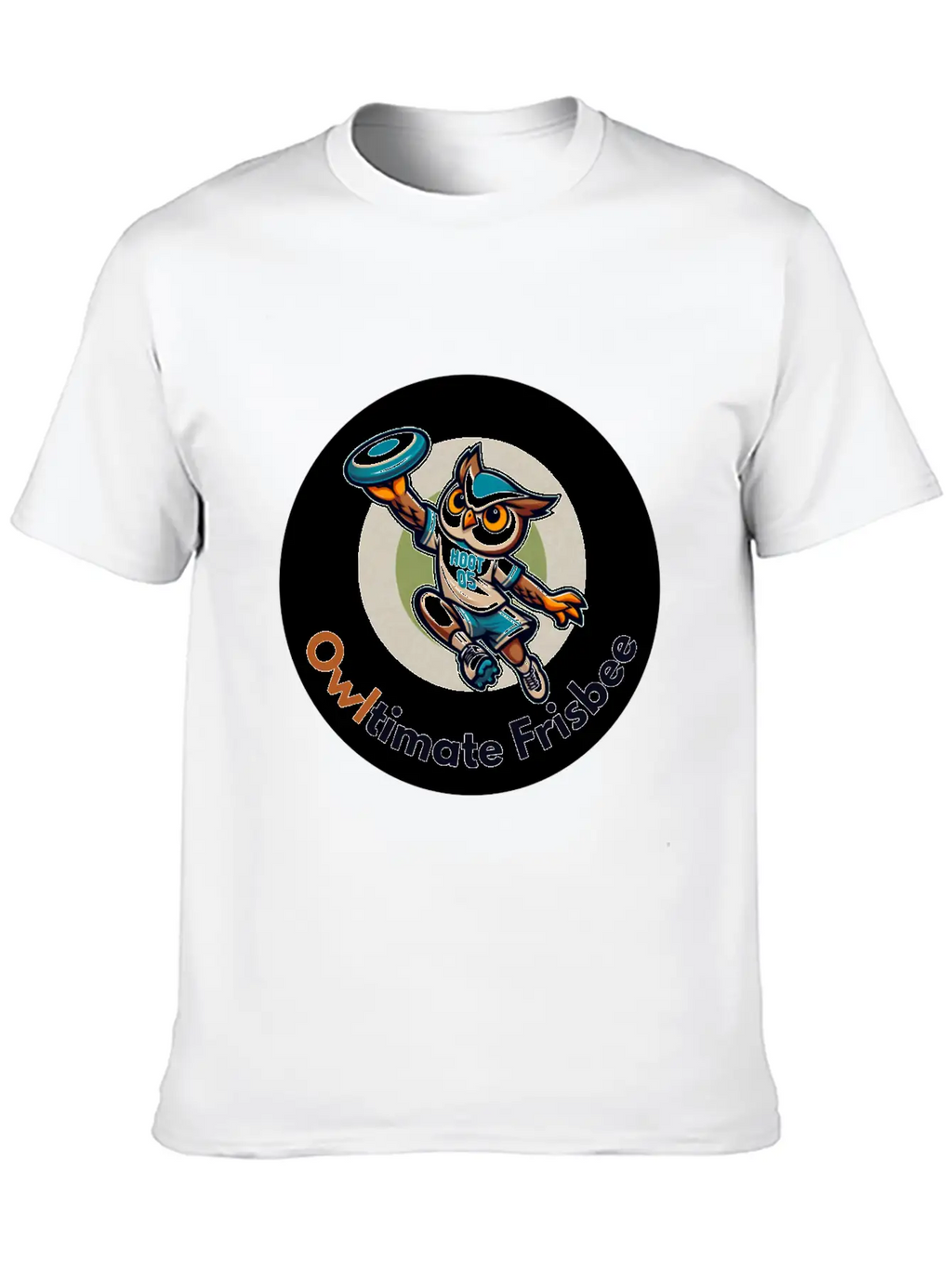 "Owltimate Frisbee" Athletic Owl Design Comfortable Minimalist Graphic Tee – Summer Style Essential