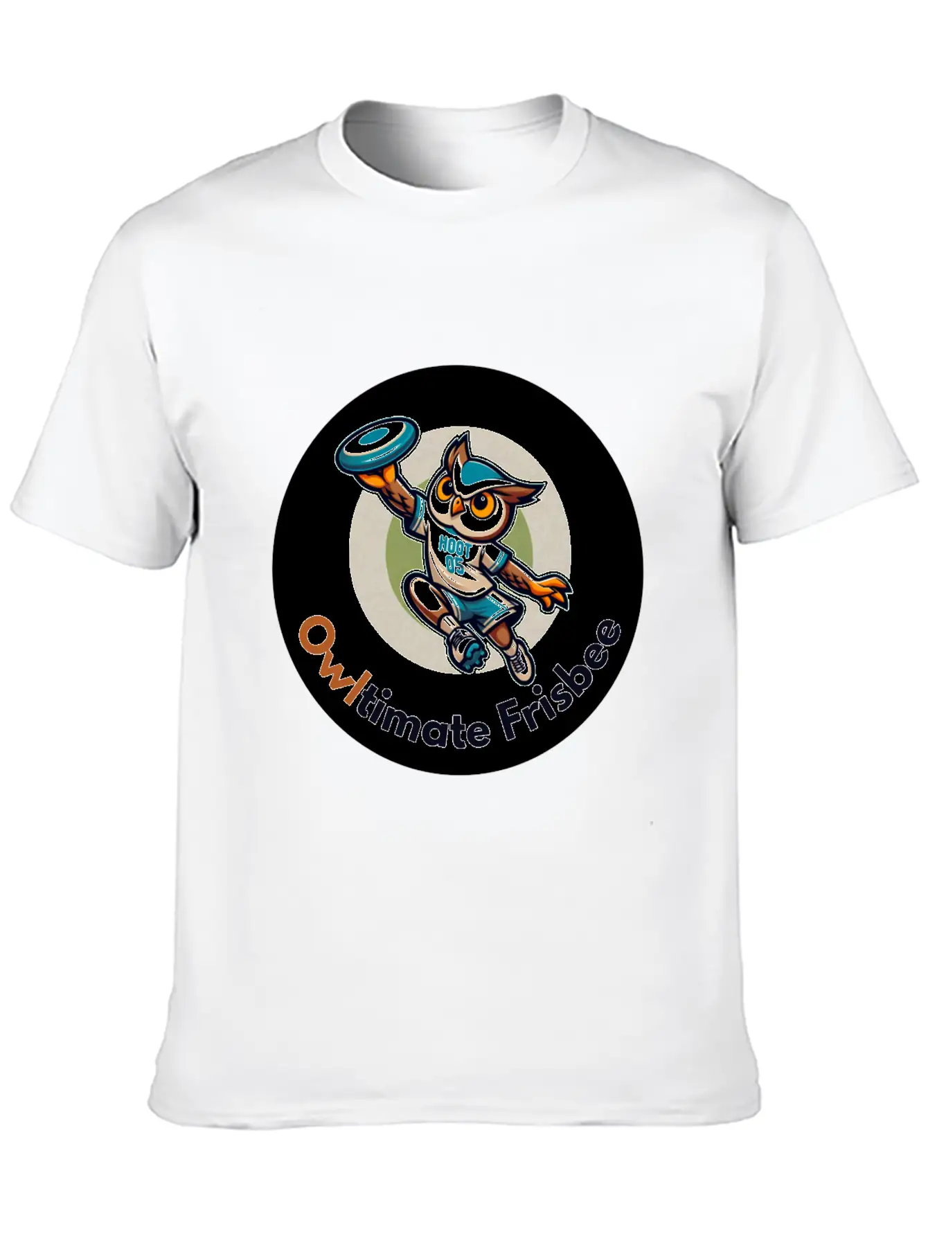 "Owltimate Frisbee" Athletic Owl Design Comfortable Minimalist Graphic Tee – Summer Style Essential