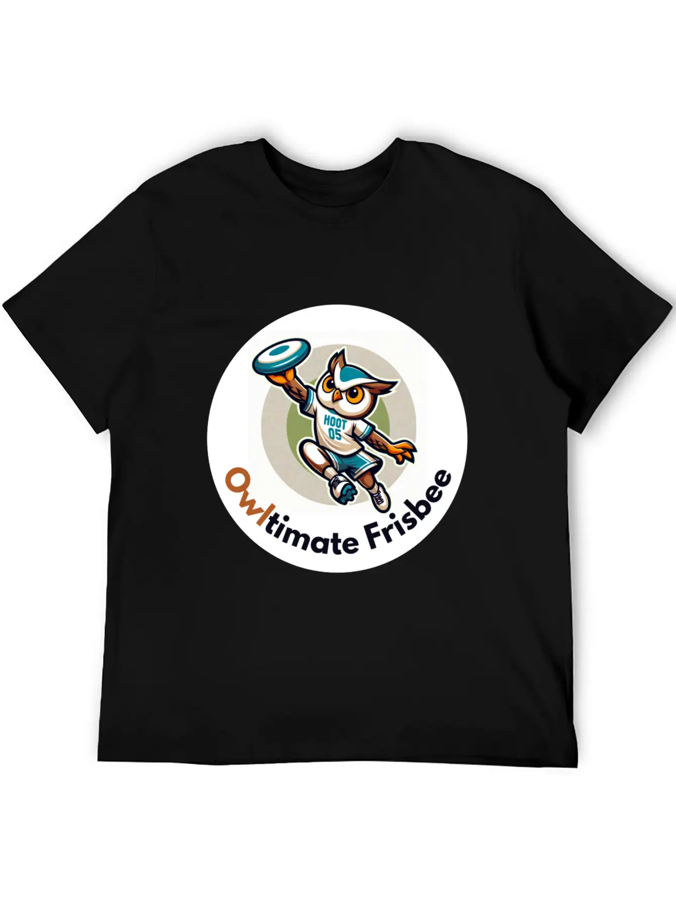 "Owltimate Frisbee" Athletic Owl Design Comfortable Minimalist Graphic Tee – Summer Style Essential