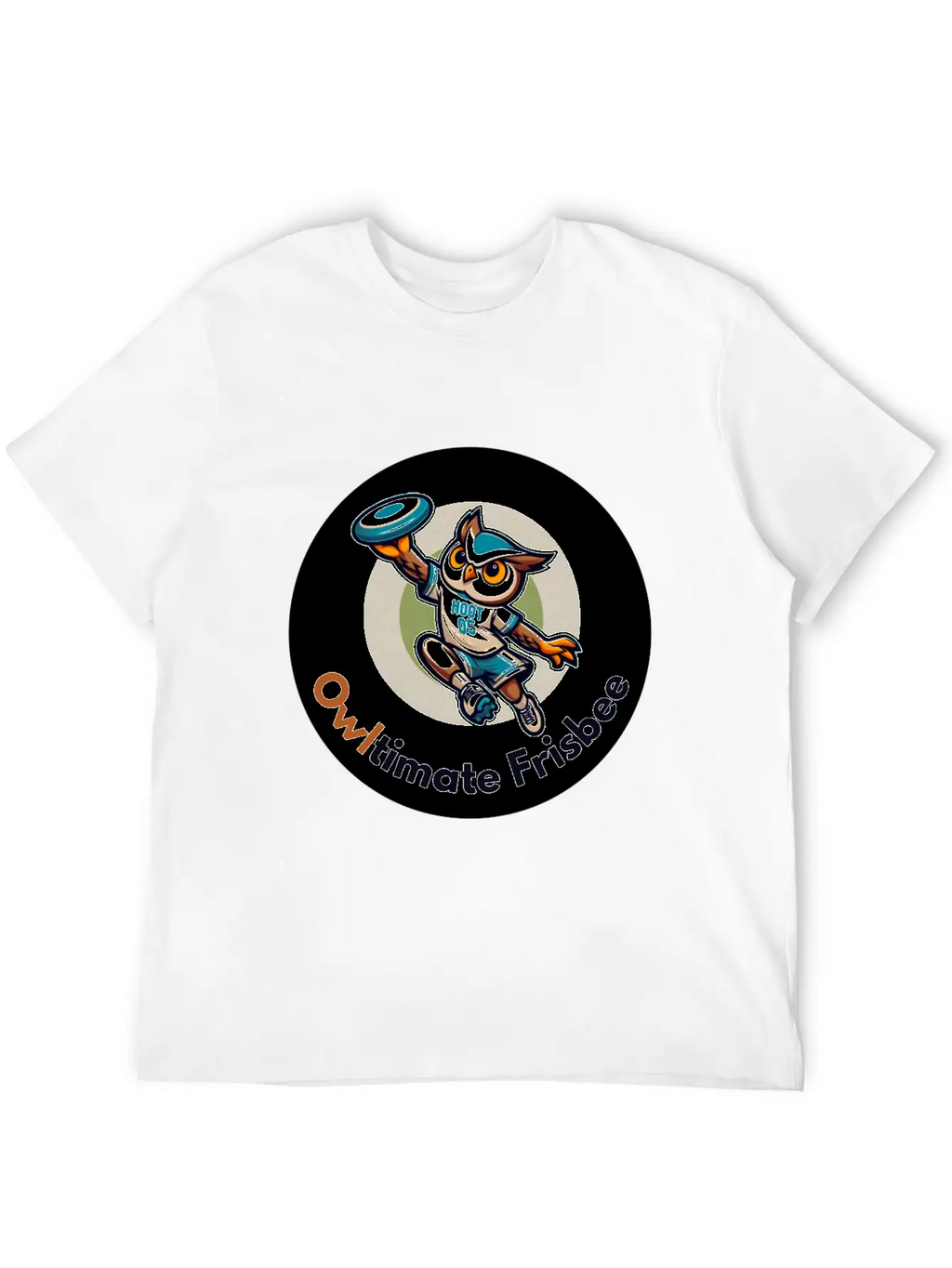 "Owltimate Frisbee" Athletic Owl Design Comfortable Minimalist Graphic Tee – Summer Style Essential