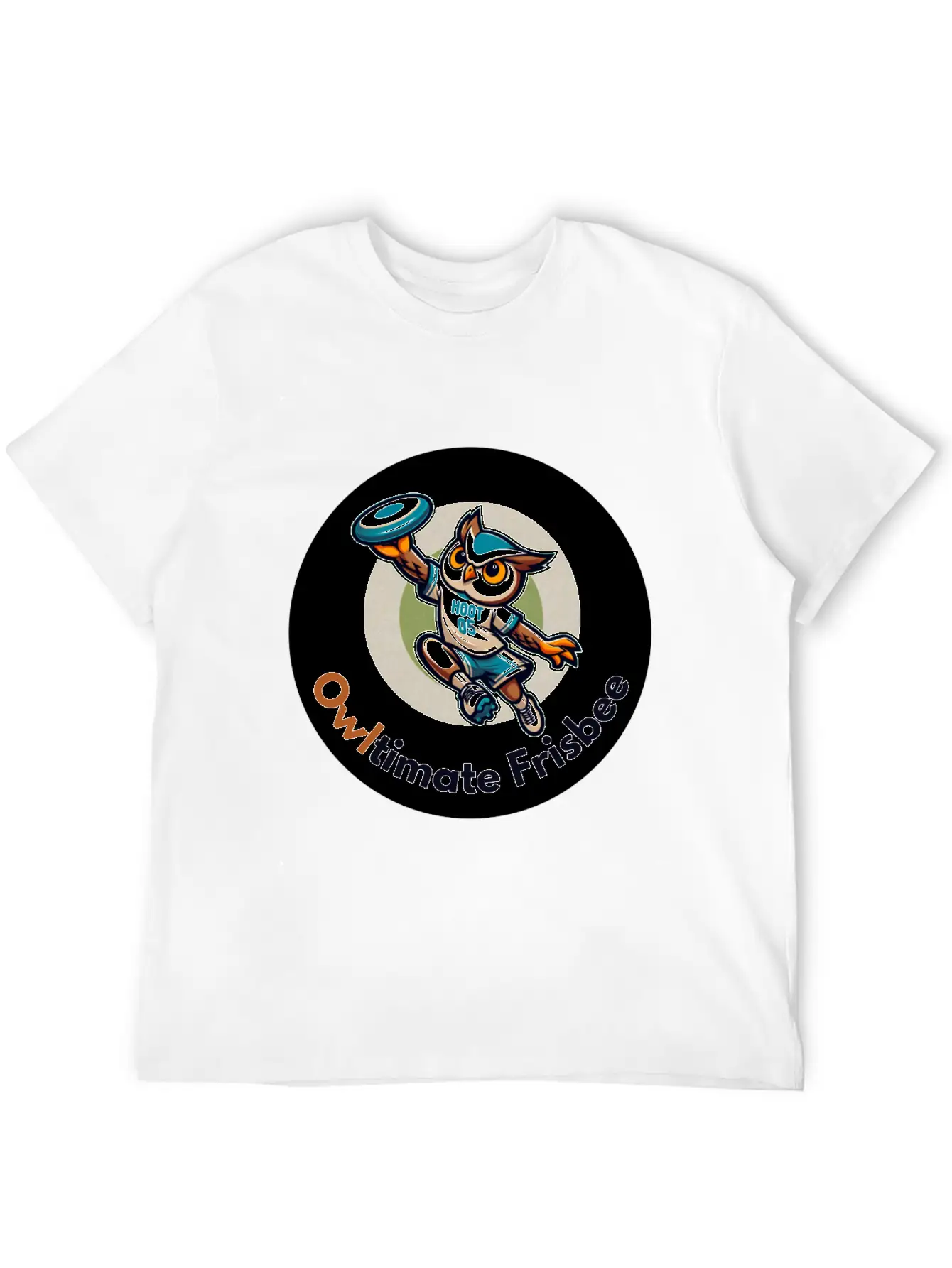 "Owltimate Frisbee" Athletic Owl Design Comfortable Minimalist Graphic Tee – Summer Style Essential