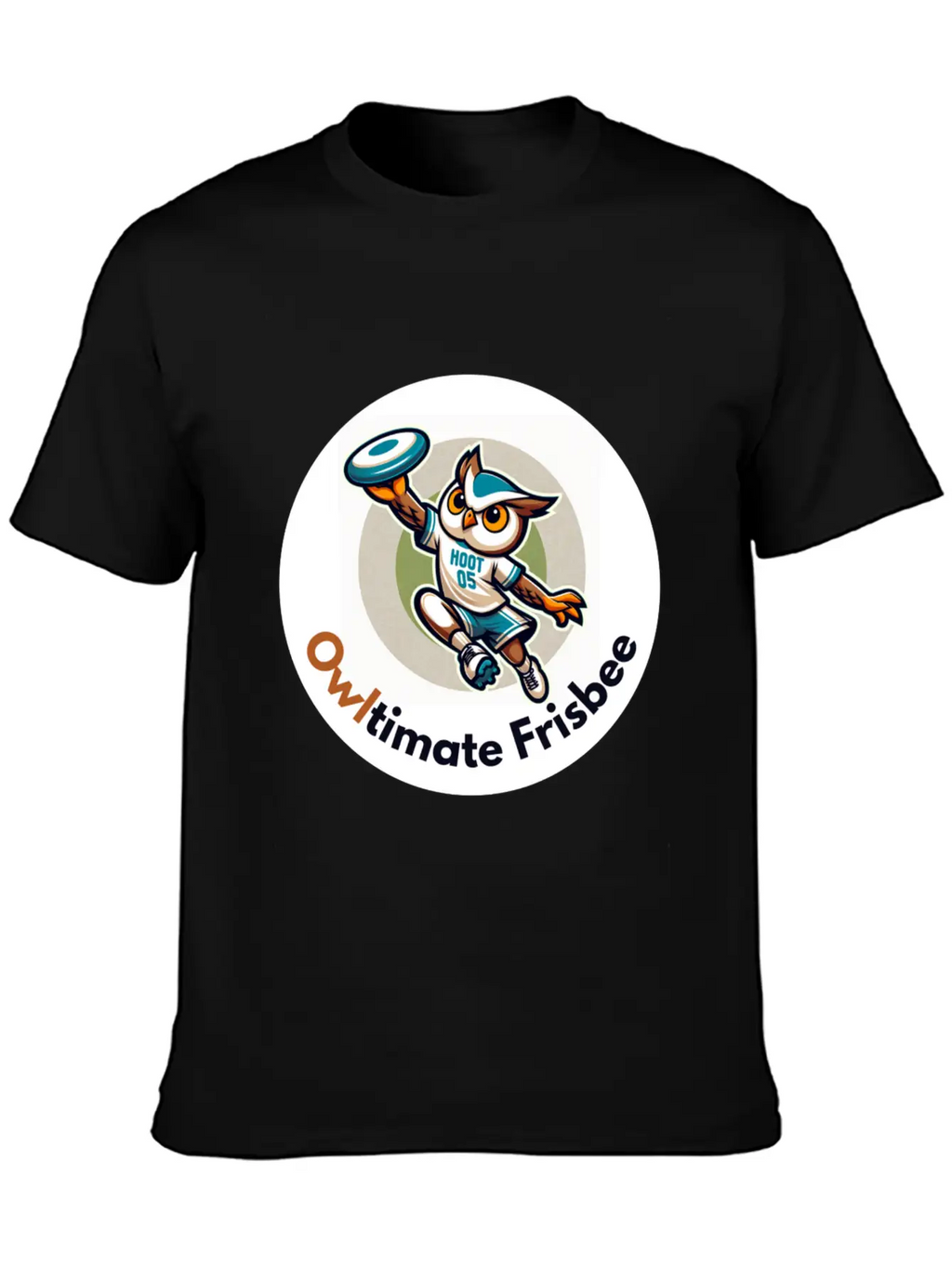 "Owltimate Frisbee" Athletic Owl Design Comfortable Minimalist Graphic Tee – Summer Style Essential