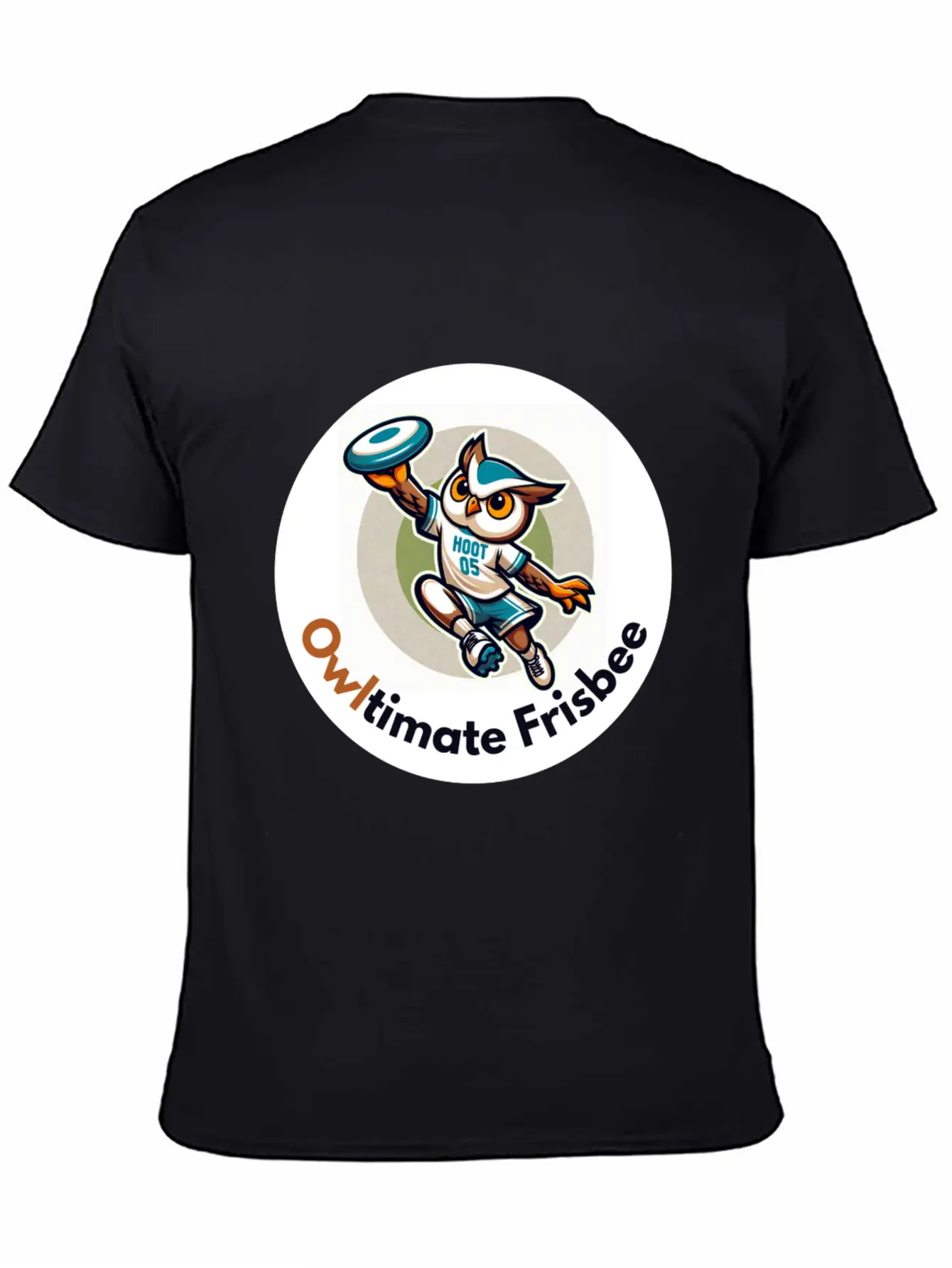 "Owltimate Frisbee" Athletic Owl Design Comfortable Minimalist Graphic Tee – Summer Style Essential