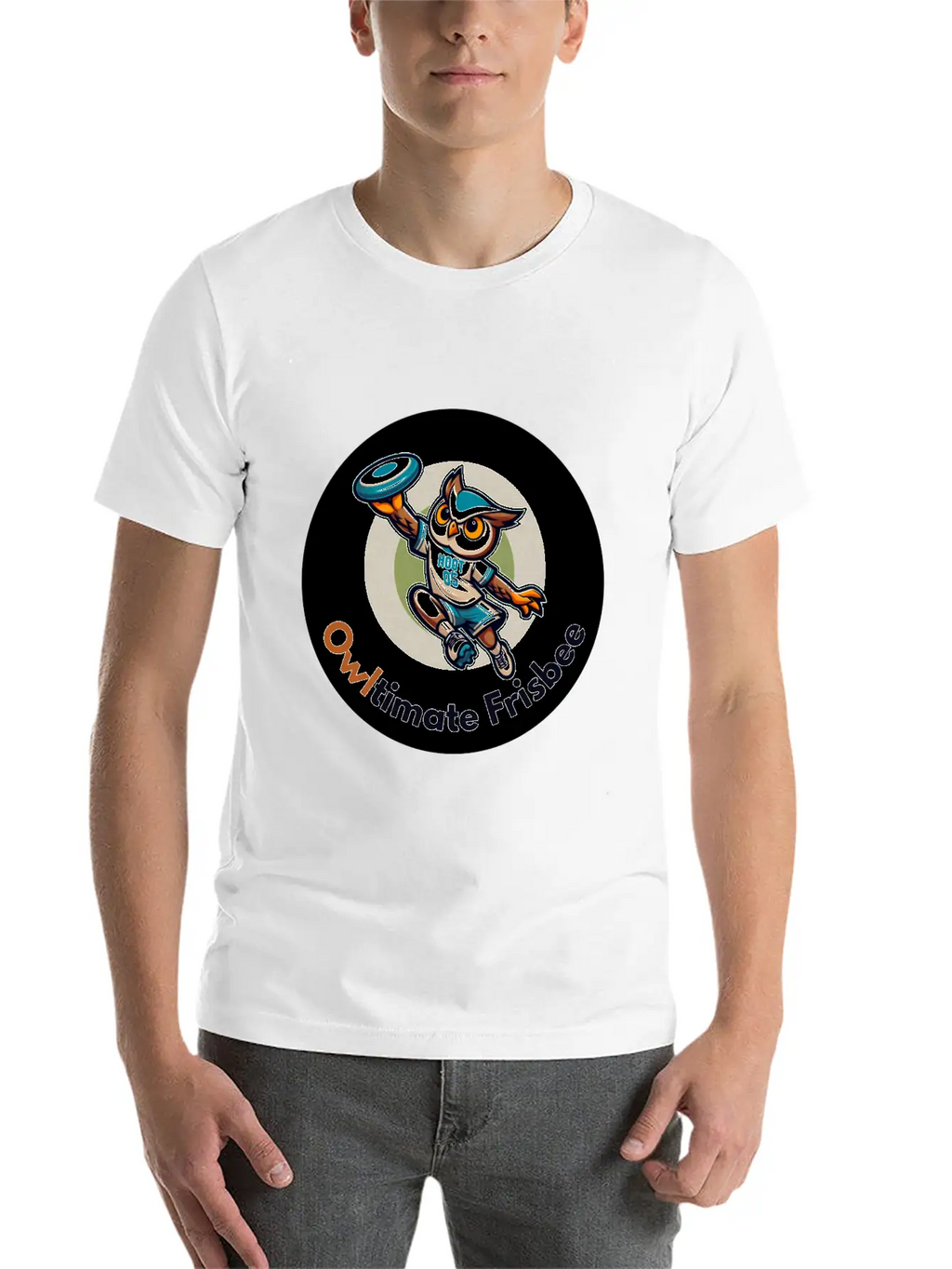 "Owltimate Frisbee" Athletic Owl Design Comfortable Minimalist Graphic Tee – Summer Style Essential