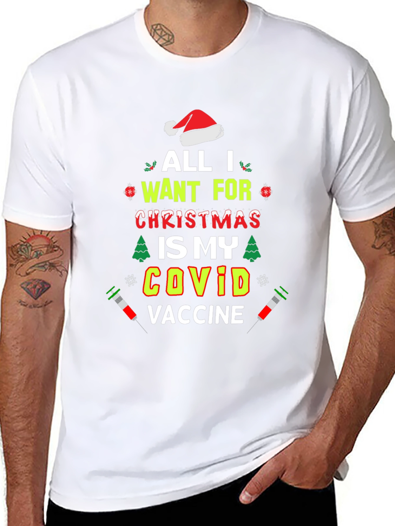 All I Want for Christmas is My COVID Vaccine T-Shirt