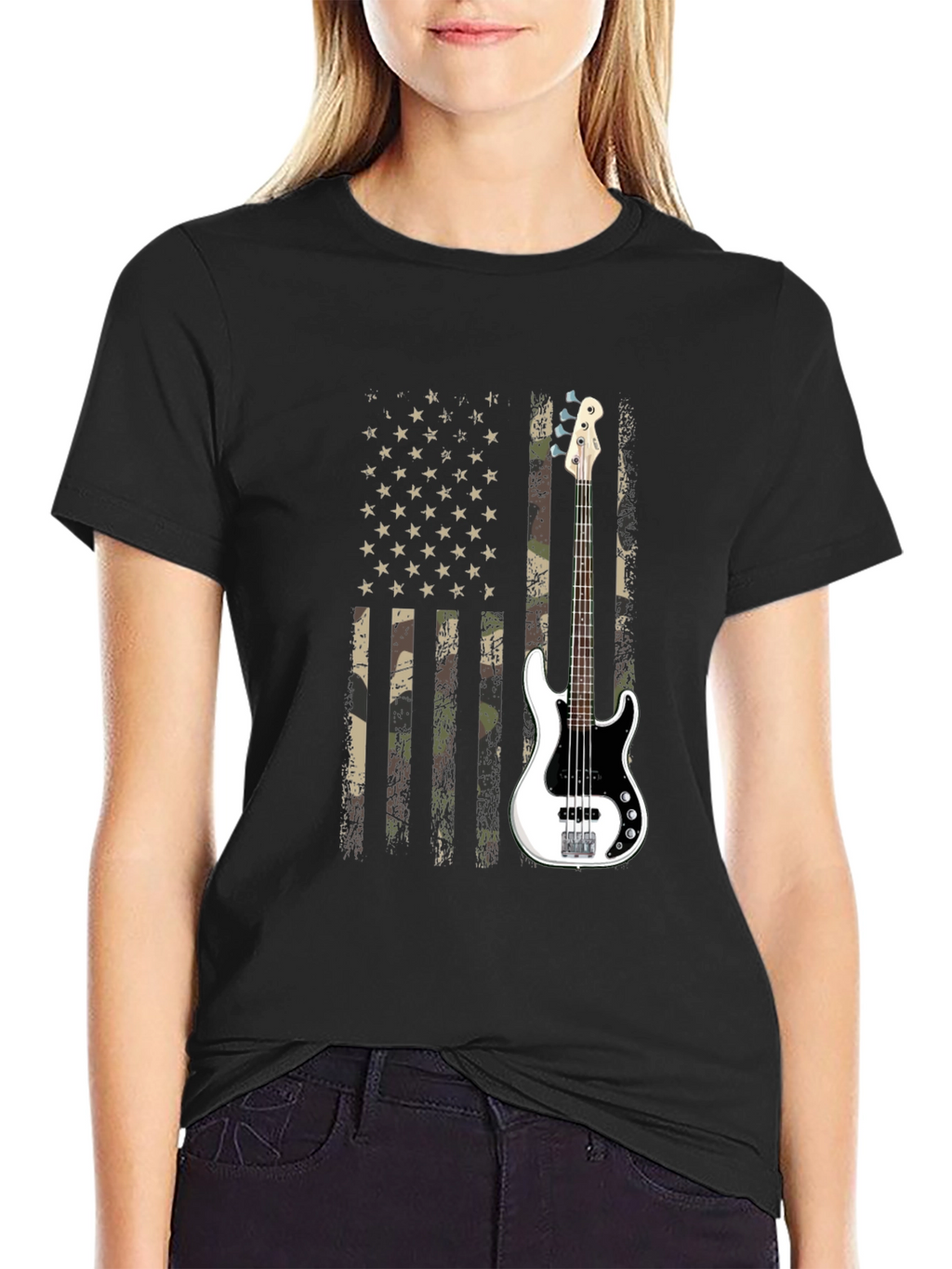 American Flag Guitar T-Shirt