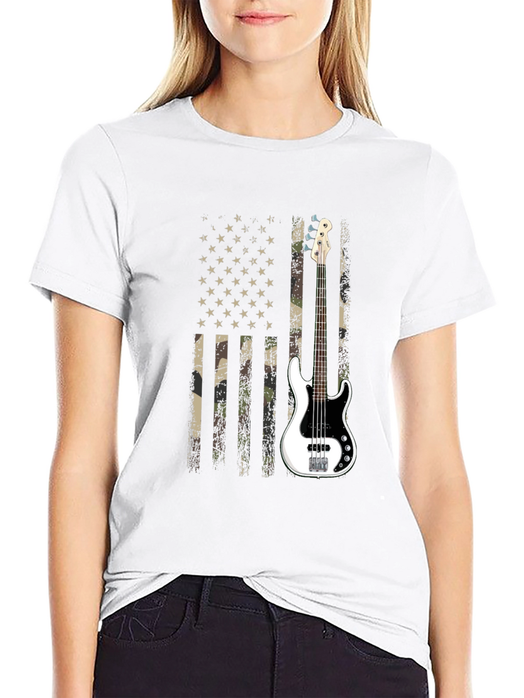 American Flag Guitar T-Shirt
