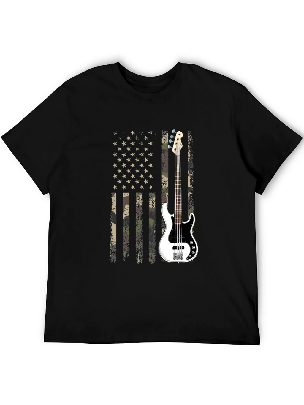 American Flag Guitar T-Shirt