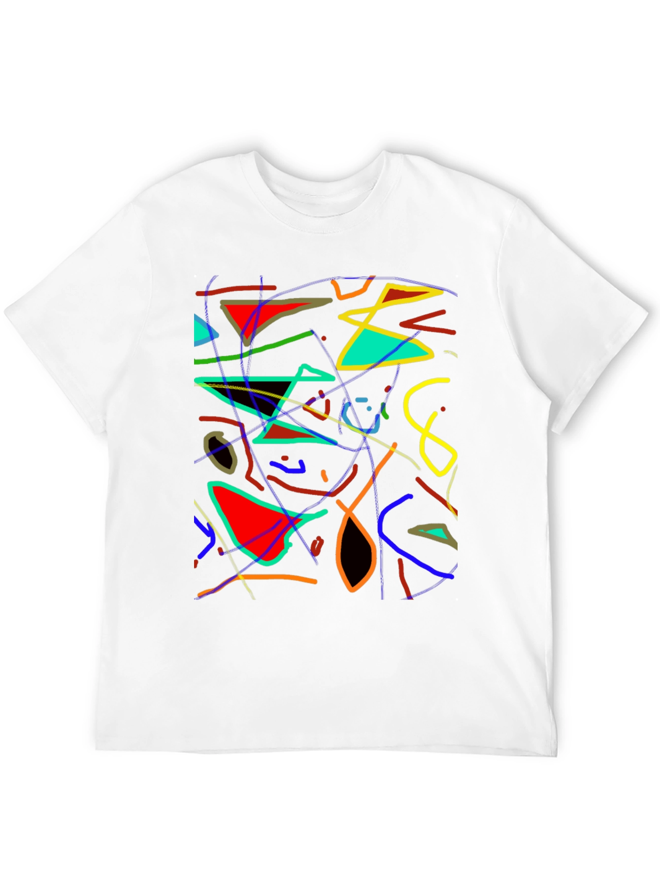 Abstract Art Graphic Print Black T-Shirt