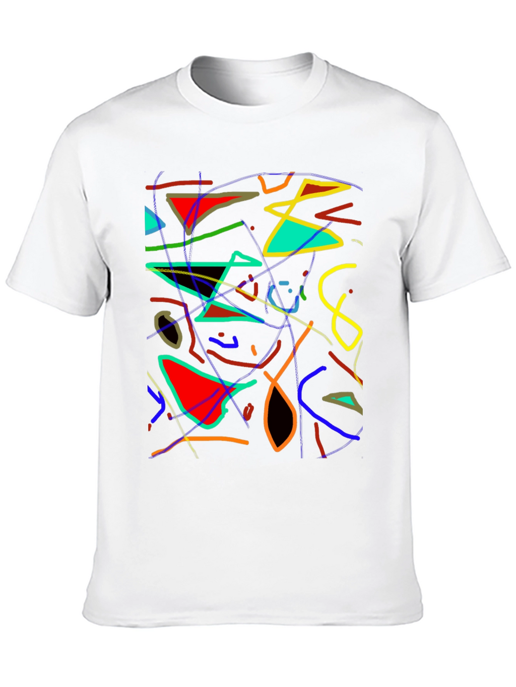 Abstract Art Graphic Print Black T-Shirt