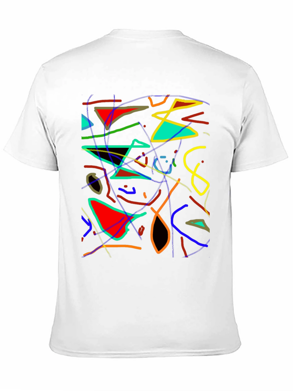 Abstract Art Graphic Print Black T-Shirt