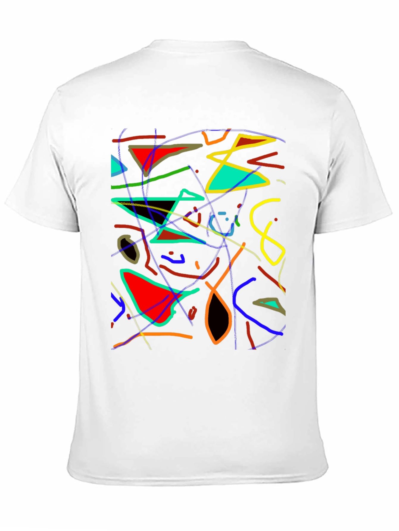 Abstract Art Graphic Print Black T-Shirt