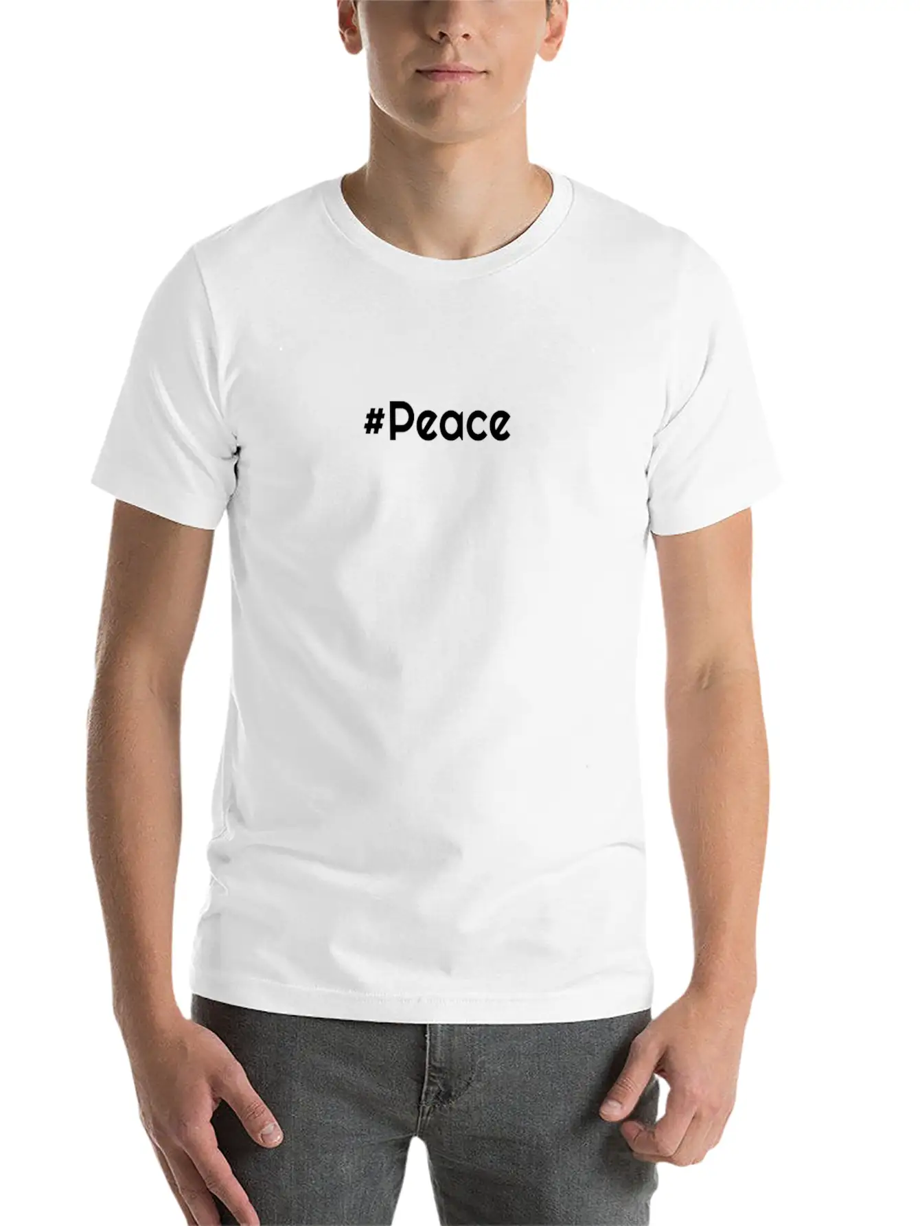 #Peace Classic Fit Graphic Tee For Daily Comfort – Unisex Cotton Shirt