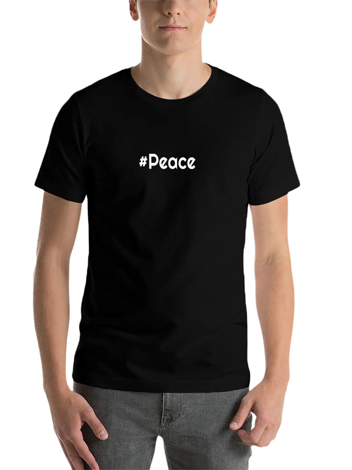 #Peace Classic Fit Graphic Tee For Daily Comfort – Unisex Cotton Shirt