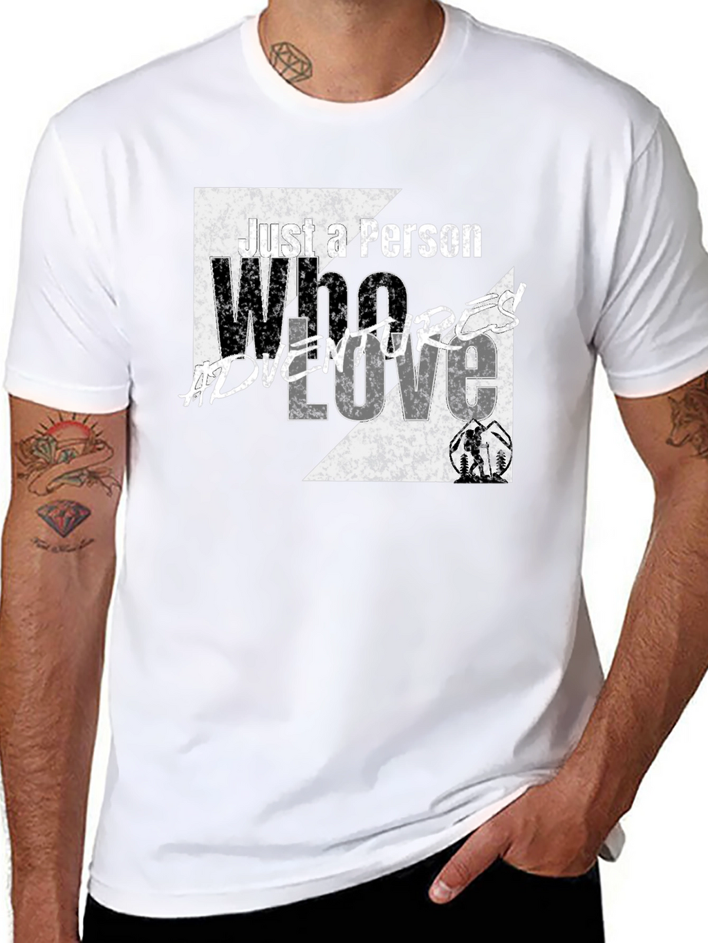 Adventure Love Black Graphic Tee