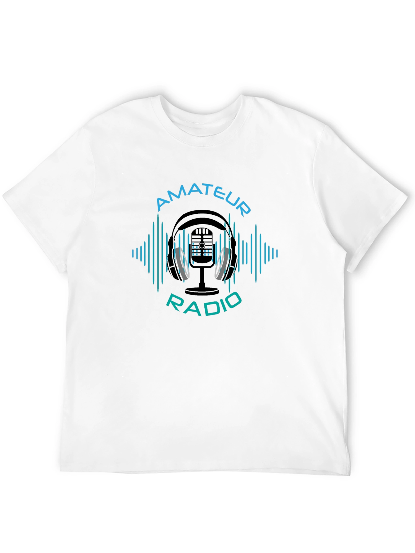 Amateur Radio Graphic Tee - Black Cotton T-Shirt