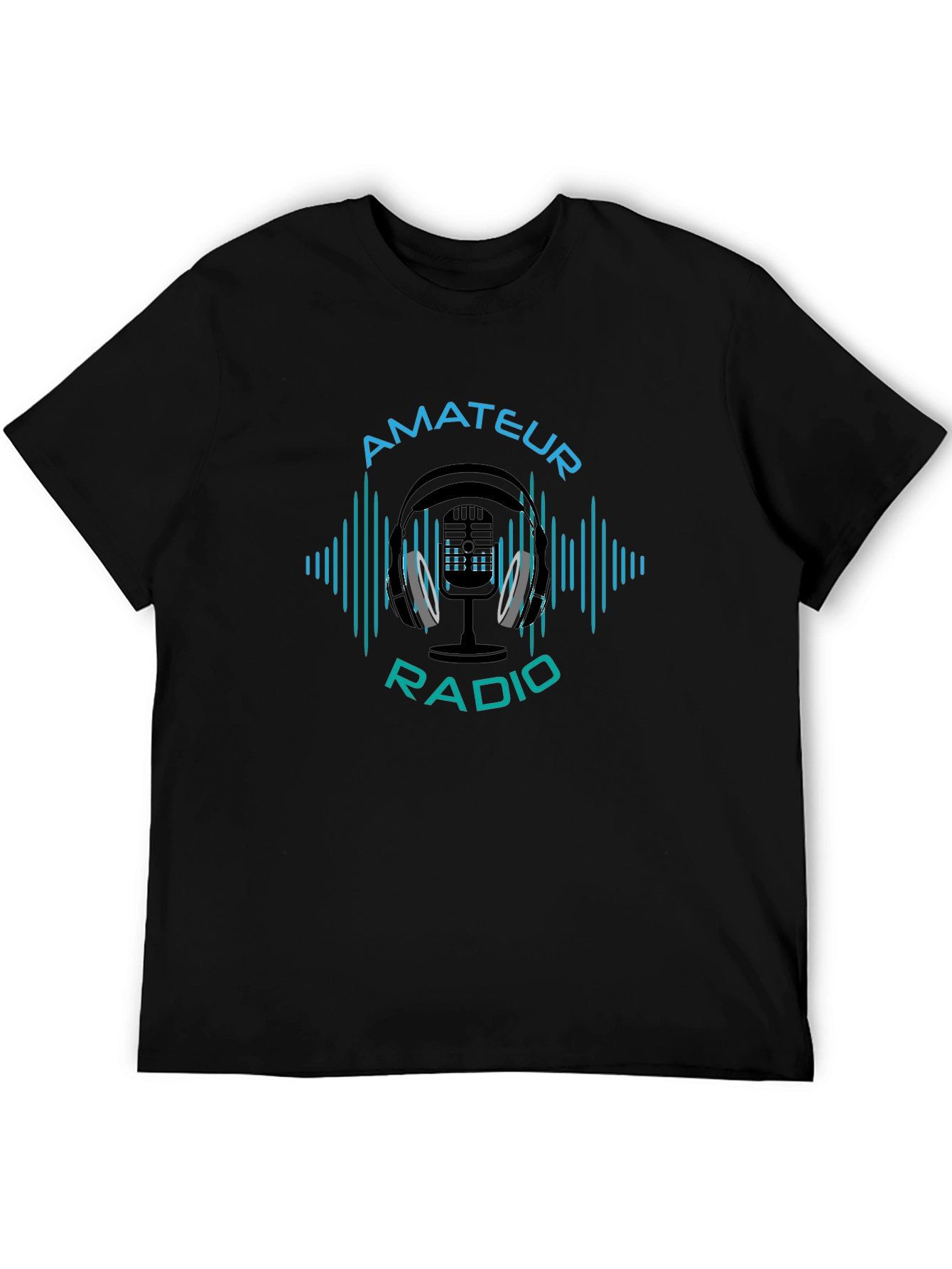 Amateur Radio Graphic Tee - Black Cotton T-Shirt