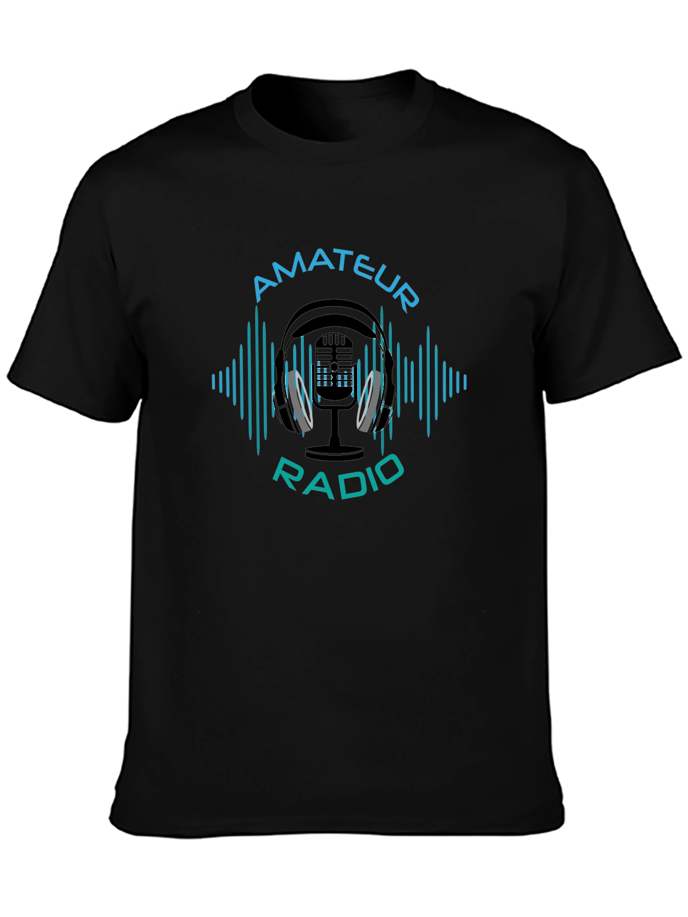 Amateur Radio Graphic Tee - Black Cotton T-Shirt