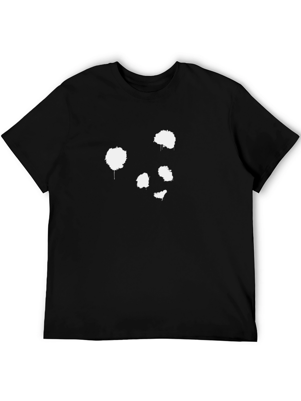 Abstract Panda Graphic Tee - Black