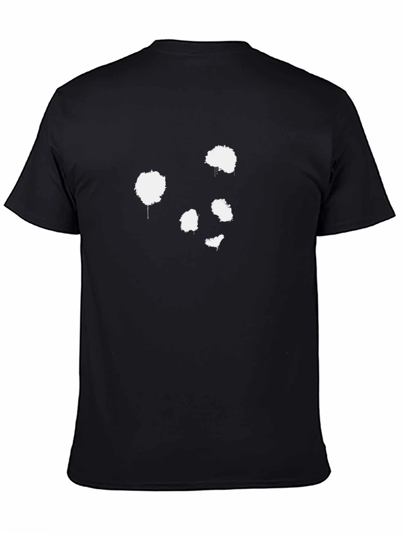 Abstract Panda Graphic Tee - Black