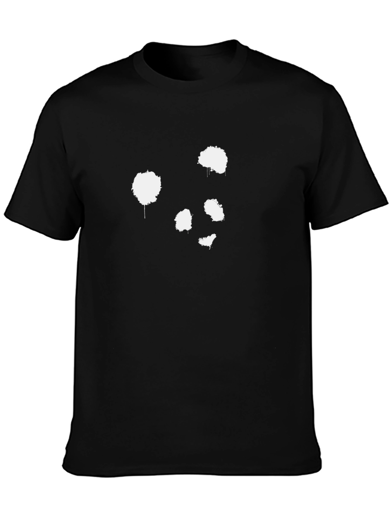 Abstract Panda Graphic Tee - Black