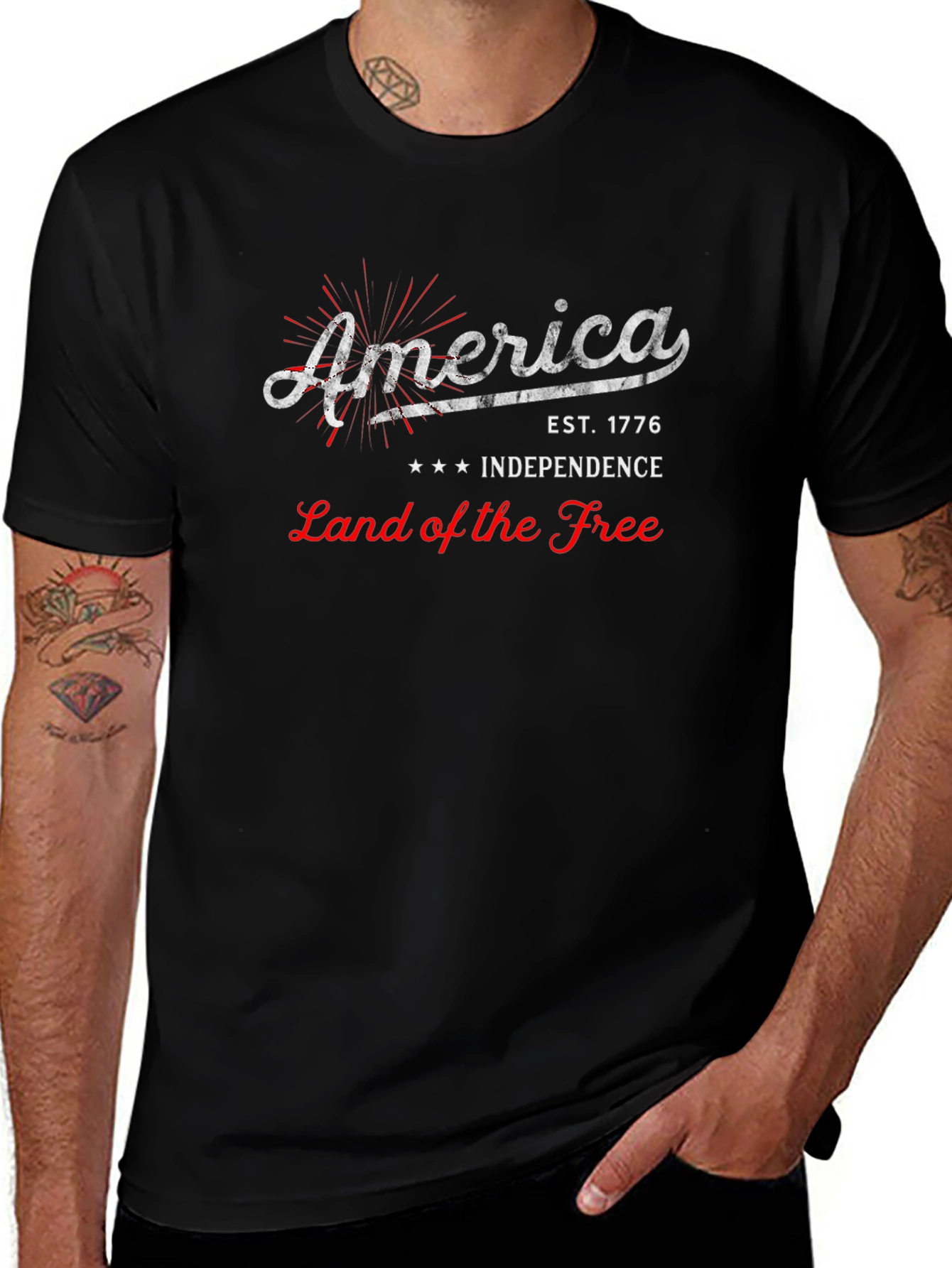 America Land of the Free Independence Day Graphic Tee