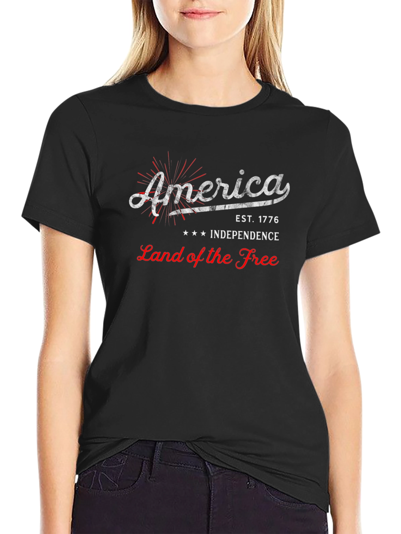 America Land of the Free Independence Day Graphic Tee