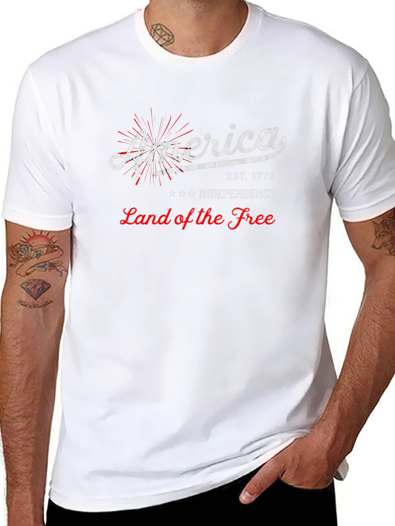 America Land of the Free Independence Day Graphic Tee