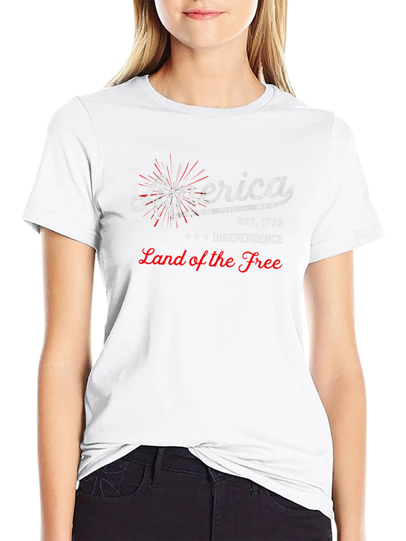 America Land of the Free Independence Day Graphic Tee