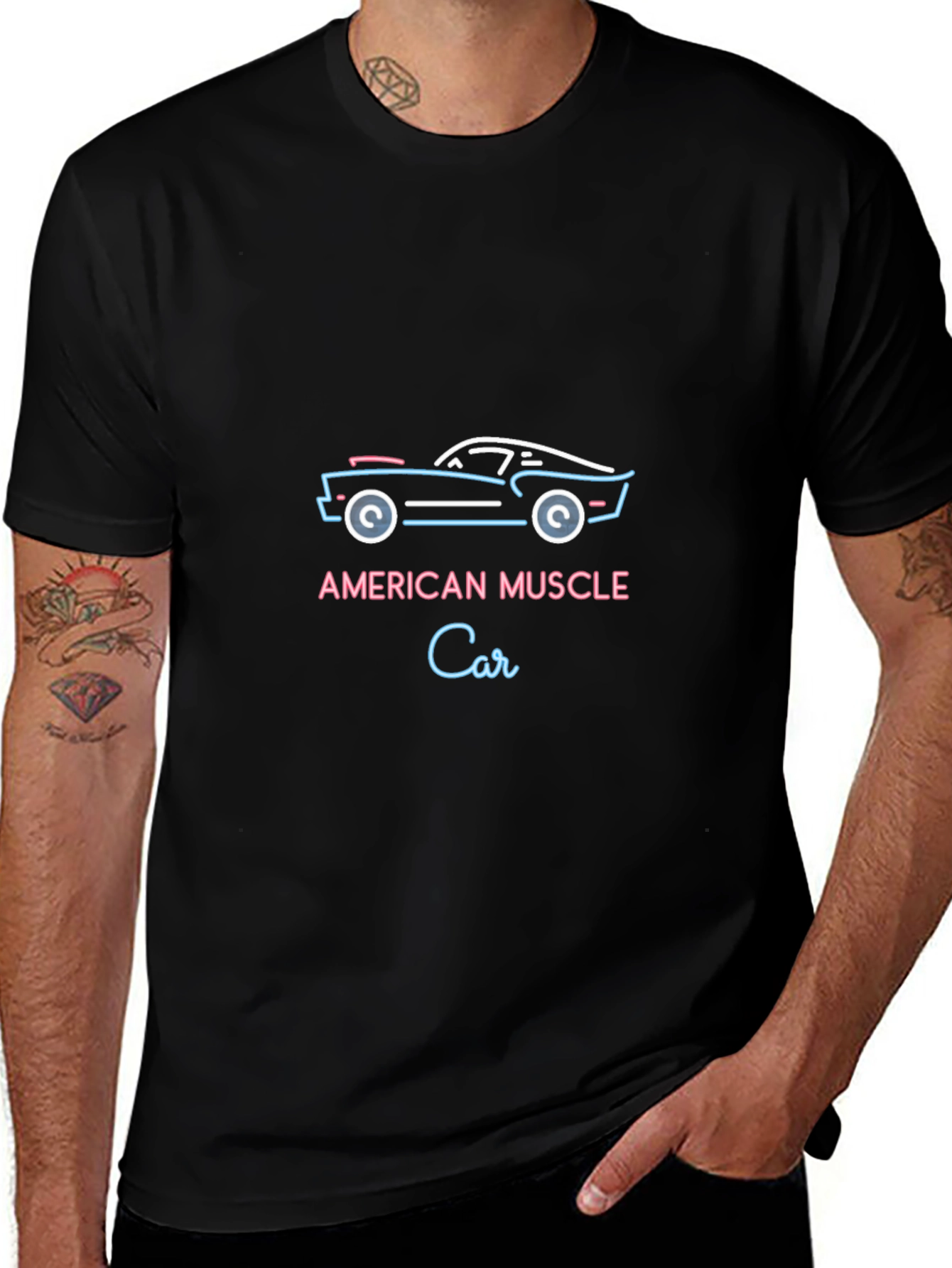 American Muscle Car Neon T-Shirt