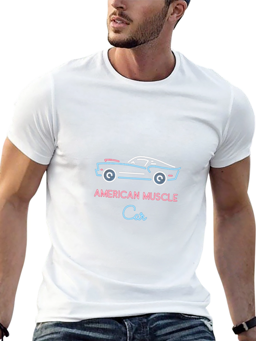 American Muscle Car Neon T-Shirt