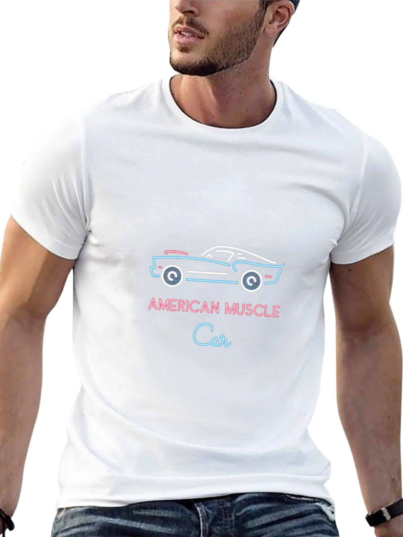 American Muscle Car Neon T-Shirt