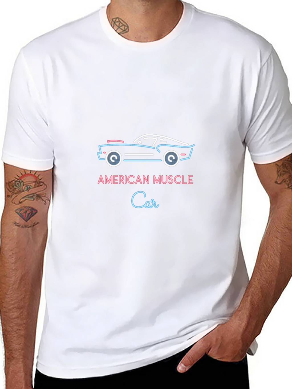 American Muscle Car Neon T-Shirt