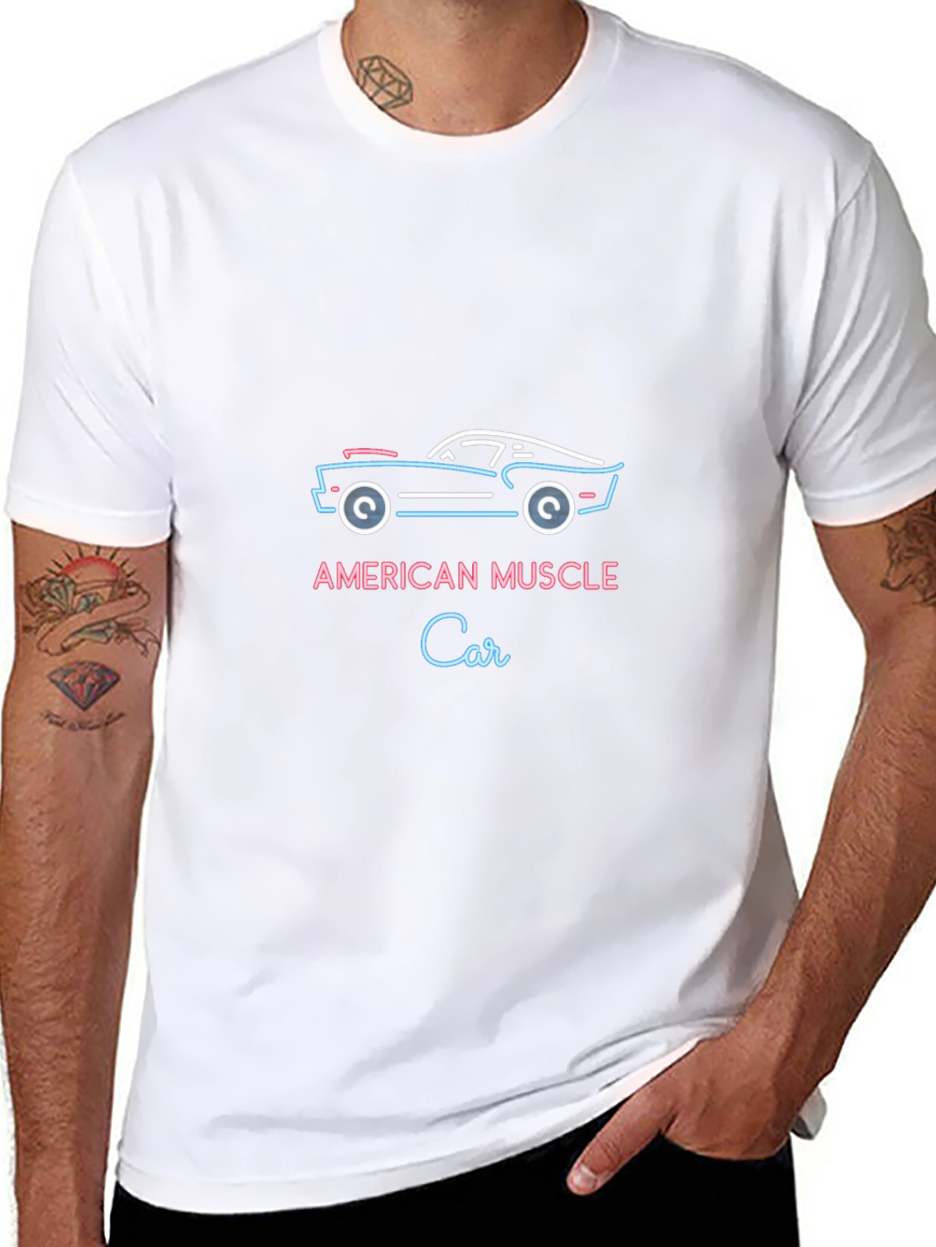American Muscle Car Neon T-Shirt