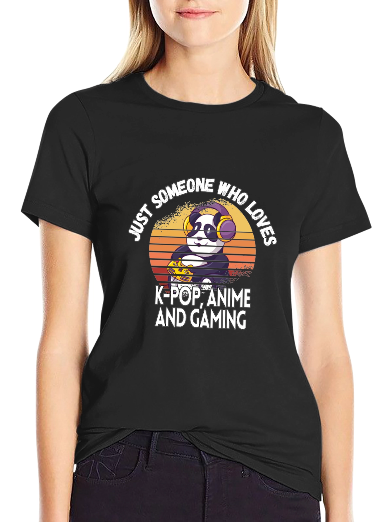Anime Gamer Panda T-Shirt - K-Pop Fan Tee