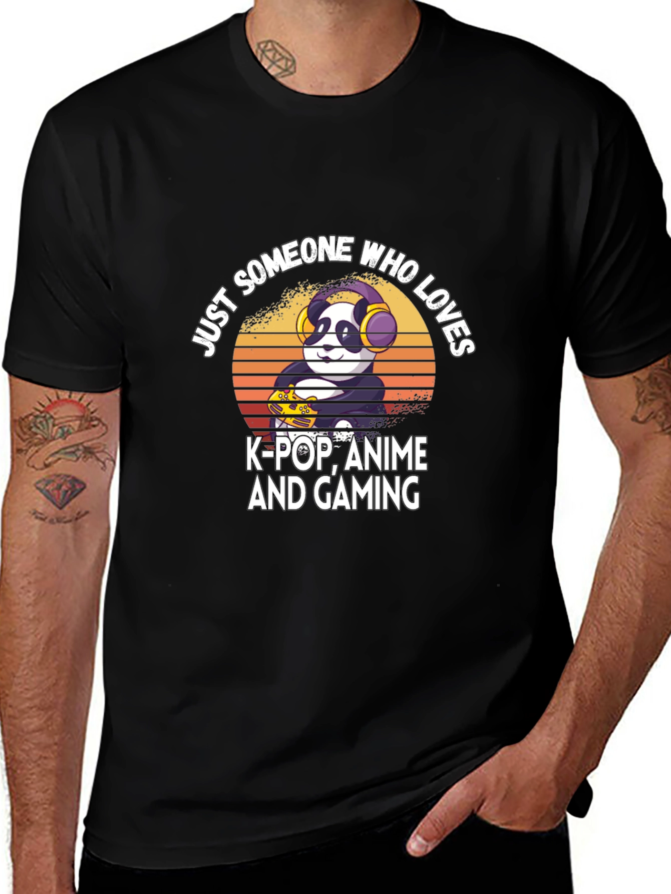 Anime Gamer Panda T-Shirt - K-Pop Fan Tee