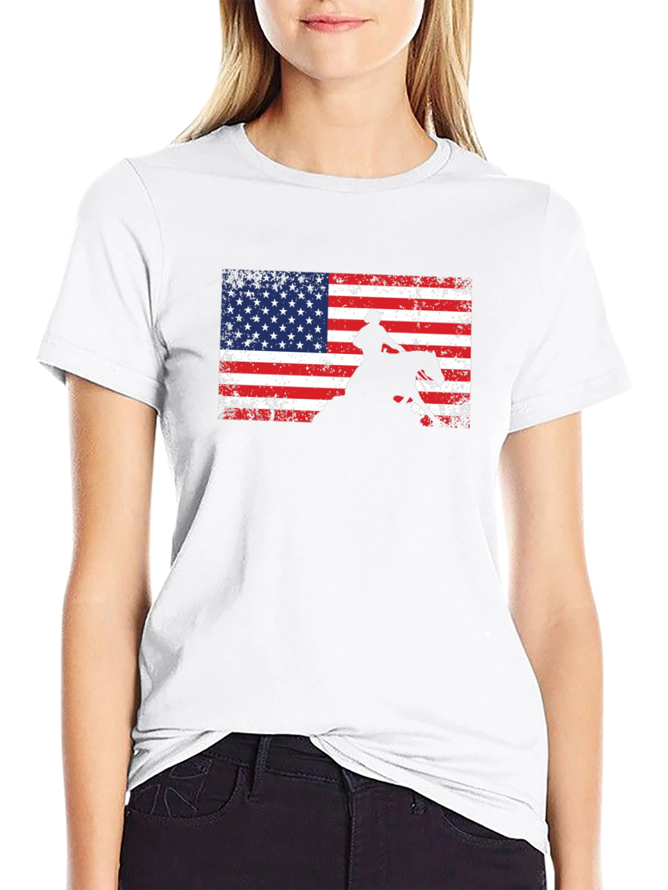 American Cowboy T-Shirt: Patriotic Rodeo Style