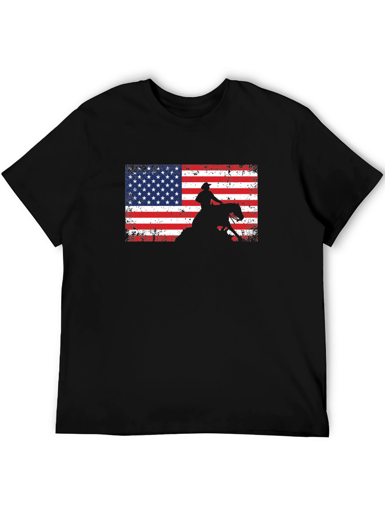 American Cowboy T-Shirt: Patriotic Rodeo Style