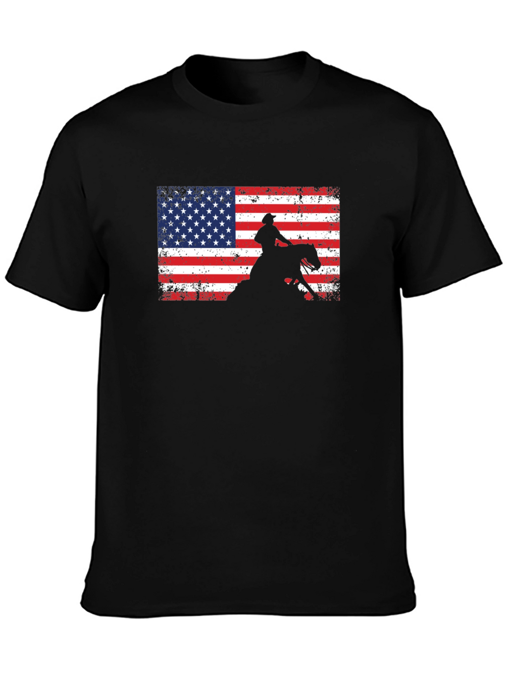 American Cowboy T-Shirt: Patriotic Rodeo Style