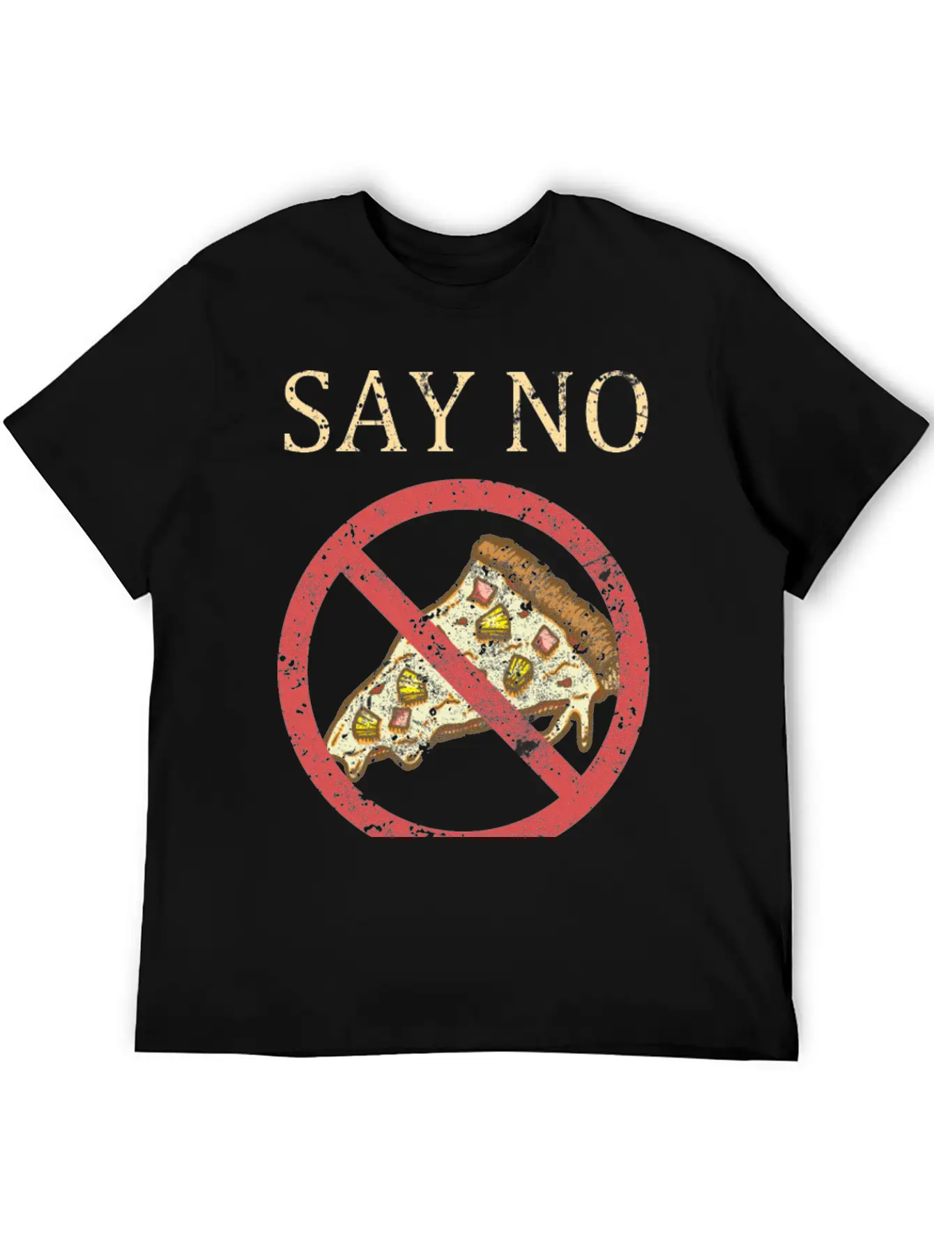 "Say No To Pineapple On Pizza" Vintage Pizza Art Timeless Short Sleeve Tee – Comfy And Minimalist Design