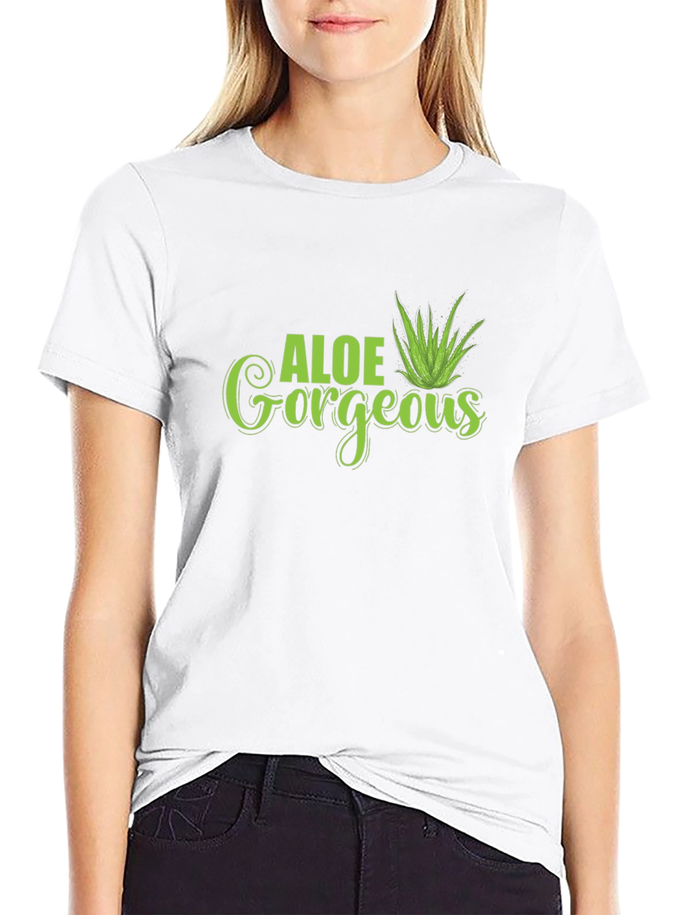 Aloe Gorgeous Black T-Shirt - Stylish & Comfortable