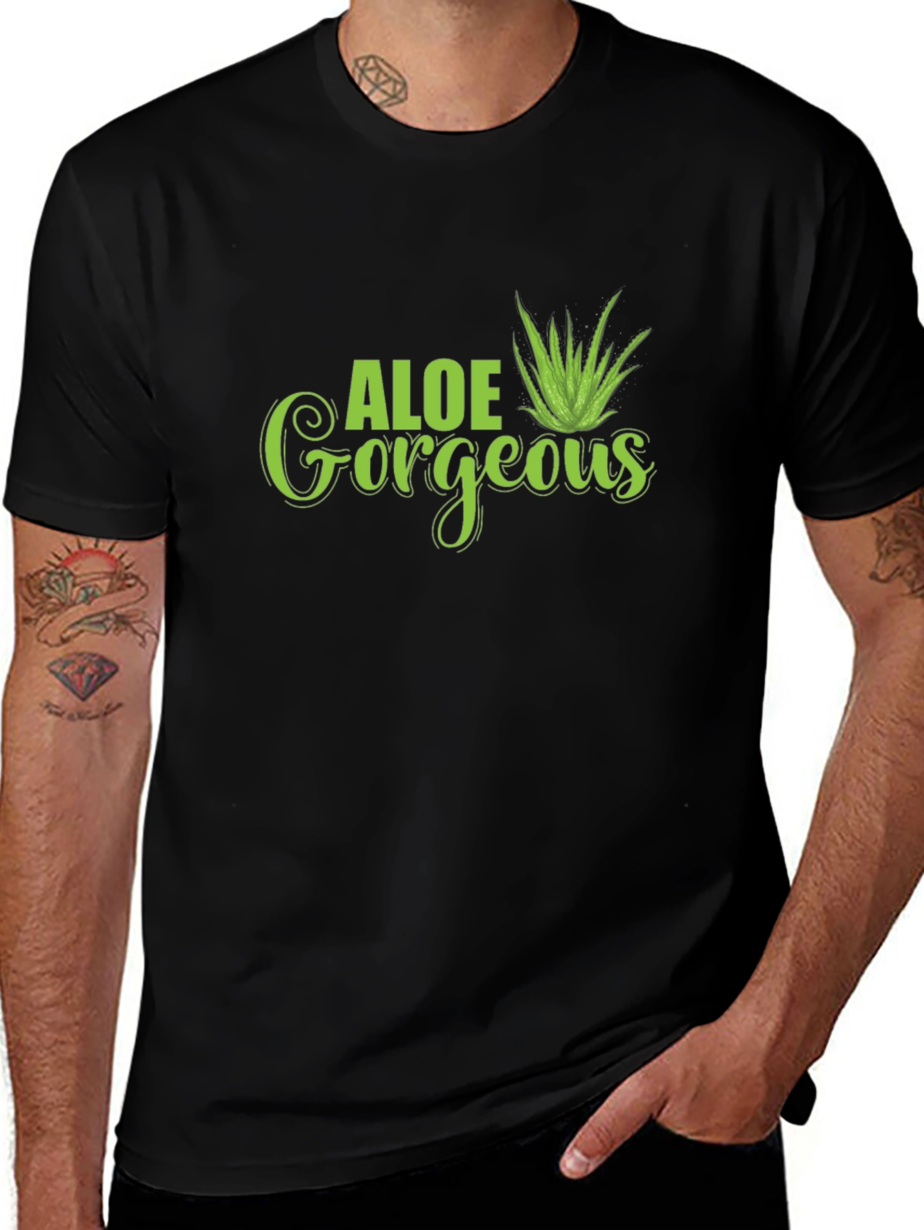 Aloe Gorgeous Black T-Shirt - Stylish & Comfortable