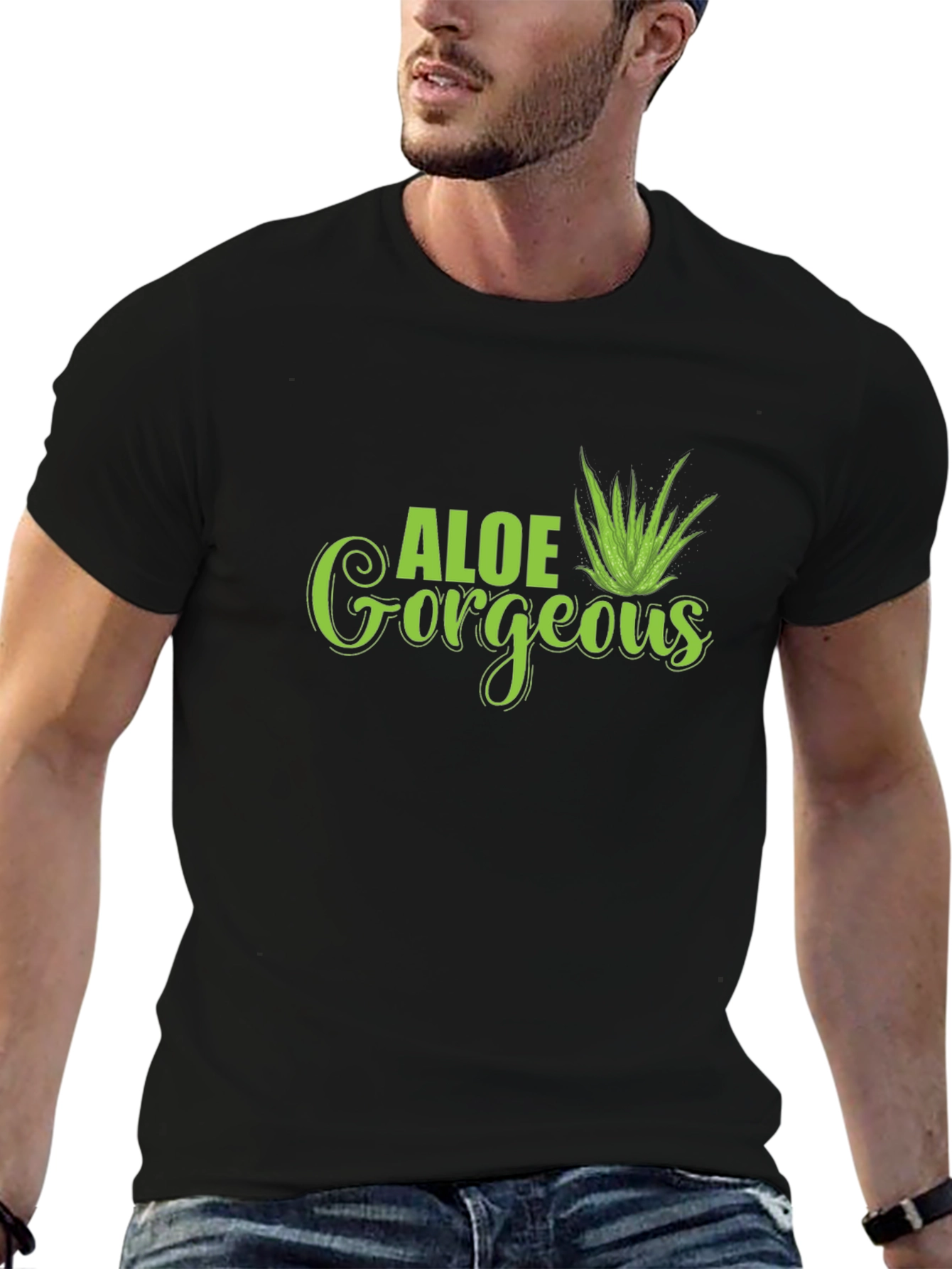 Aloe Gorgeous Black T-Shirt - Stylish & Comfortable