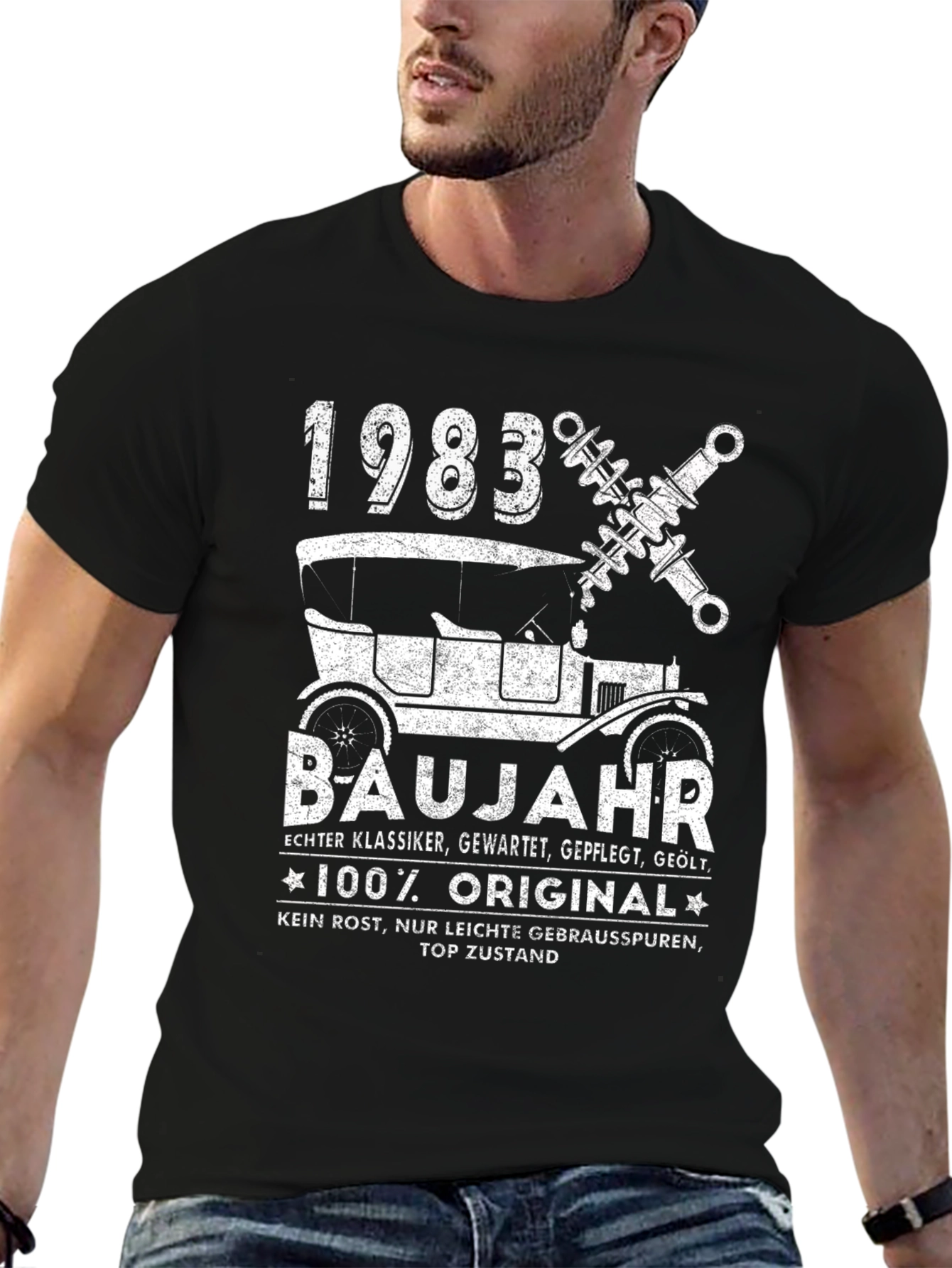 1983 Car Enthusiast T-Shirt - Classic Car Design